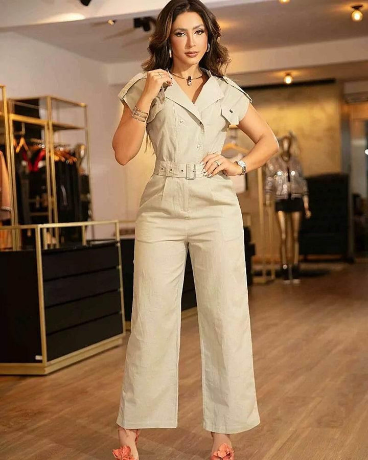 Macacão Social Tulum em Linho Leon - Leon Elegance