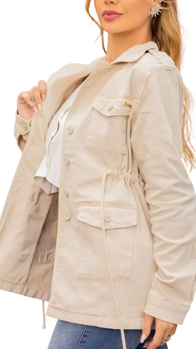 Parka de Sarja Com Elastano Leon - Leon Elegance