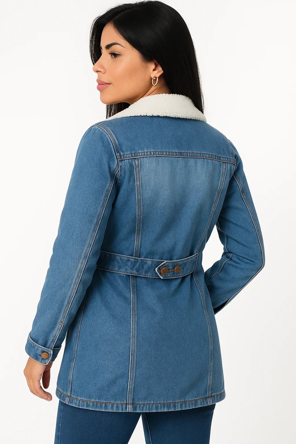 Parka Jeans Com Pelinhos sol - Leon Elegance