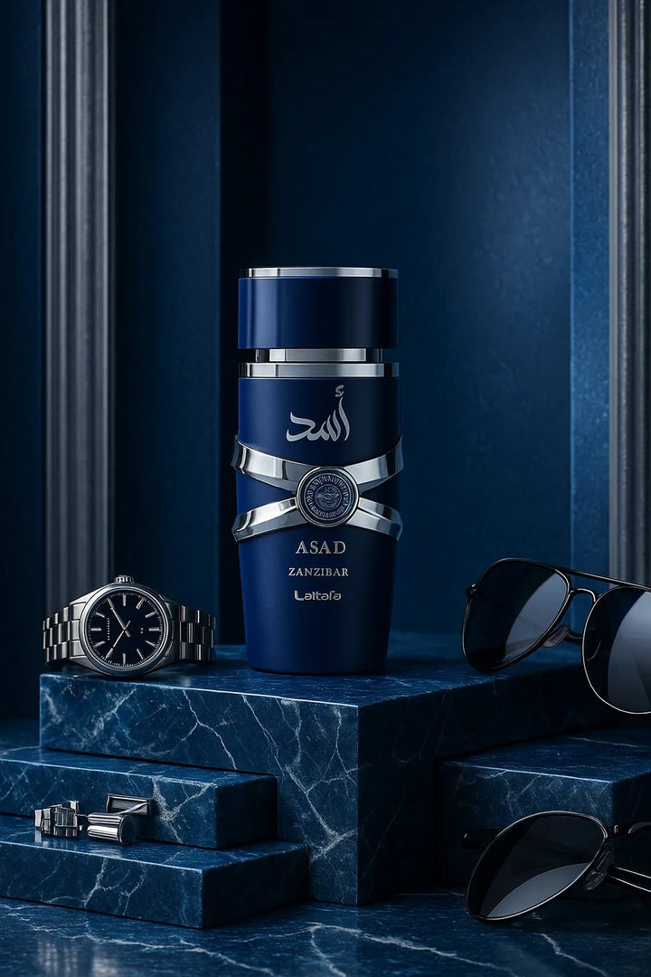 Perfume Asad Zanzibar Lattafa Eau de Parfum Masculino 100ml - Leon Elegance
