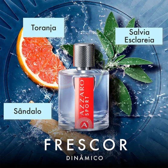 perfume azzaro sport masculino eau de toilette 100ml - Leon Elegance