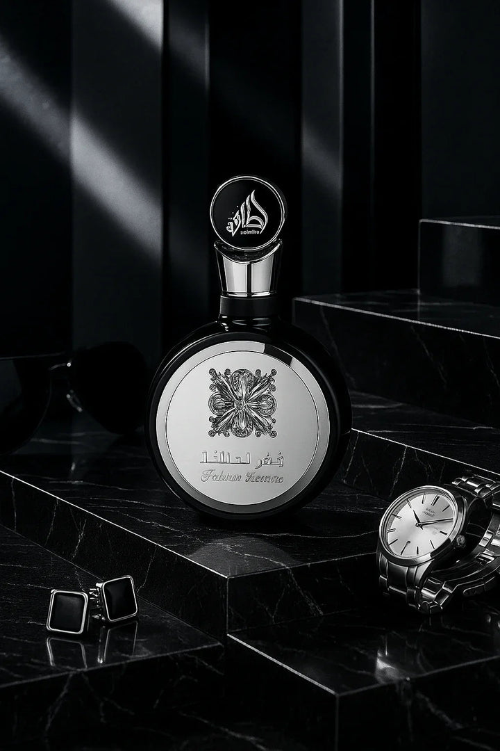 Perfume Fakhar Lattafa Silver Eau de Parfum Masculino 100ml - Leon Elegance