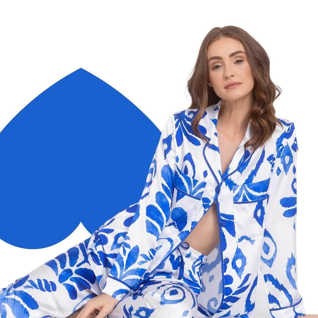 Pijama Longo Doll Blue Leon - Leon Elegance