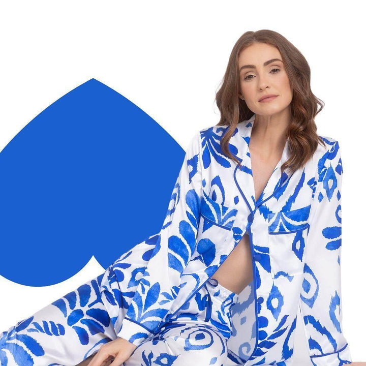 Pijama Longo Doll Blue Leon - Leon Elegance