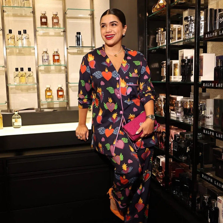 Pijama Longo Valente Coração Leon - Leon Elegance