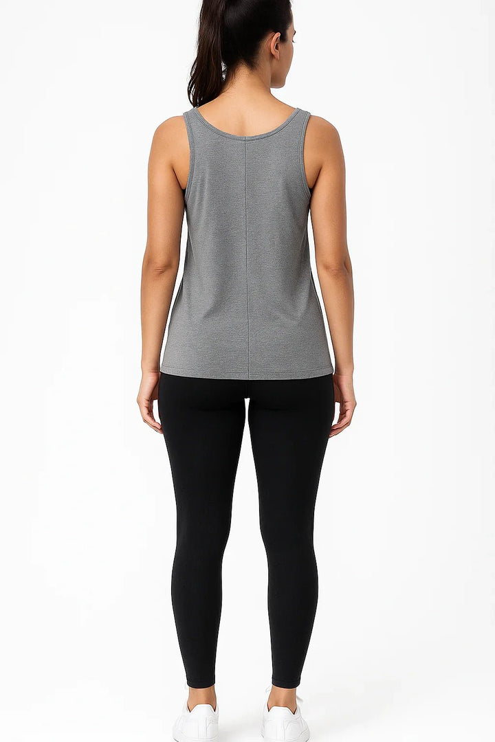 Regata Feminina Cinza Básica K2B - Leon Elegance