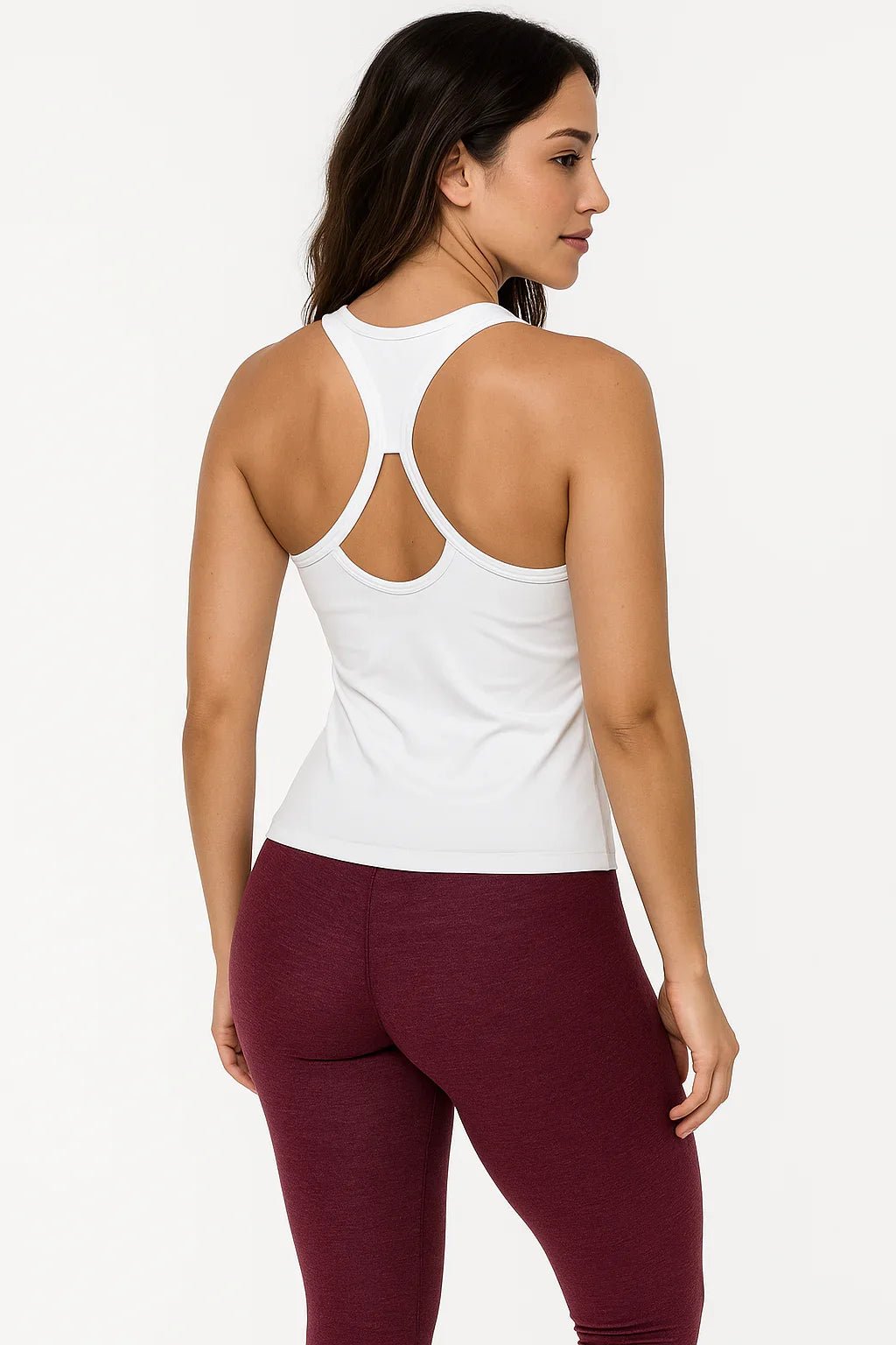 Regata Feminina K2B Branca Básica Decote V - Leon Elegance