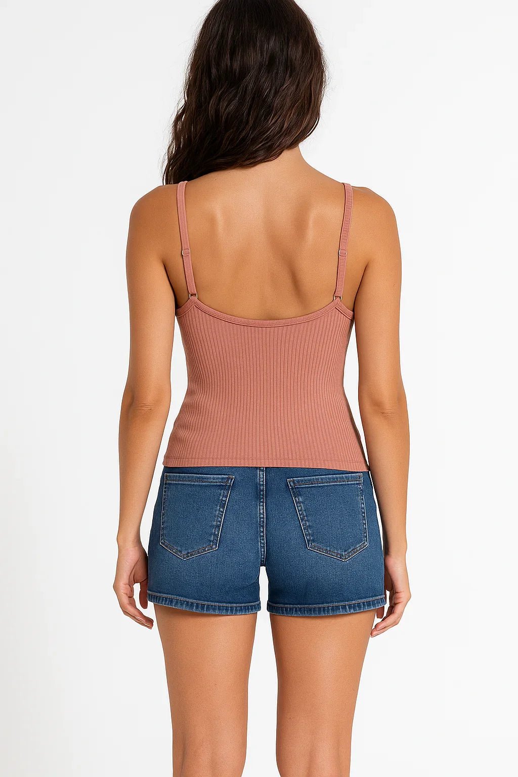 Regata Feminina K2B Canelada Rosé com Alças Finas - Leon Elegance