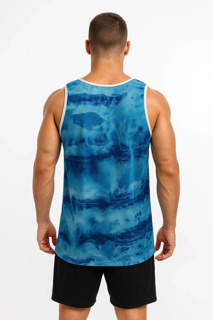 Regata Masculina Esportiva Tie Dye Azul - Leon Elegance