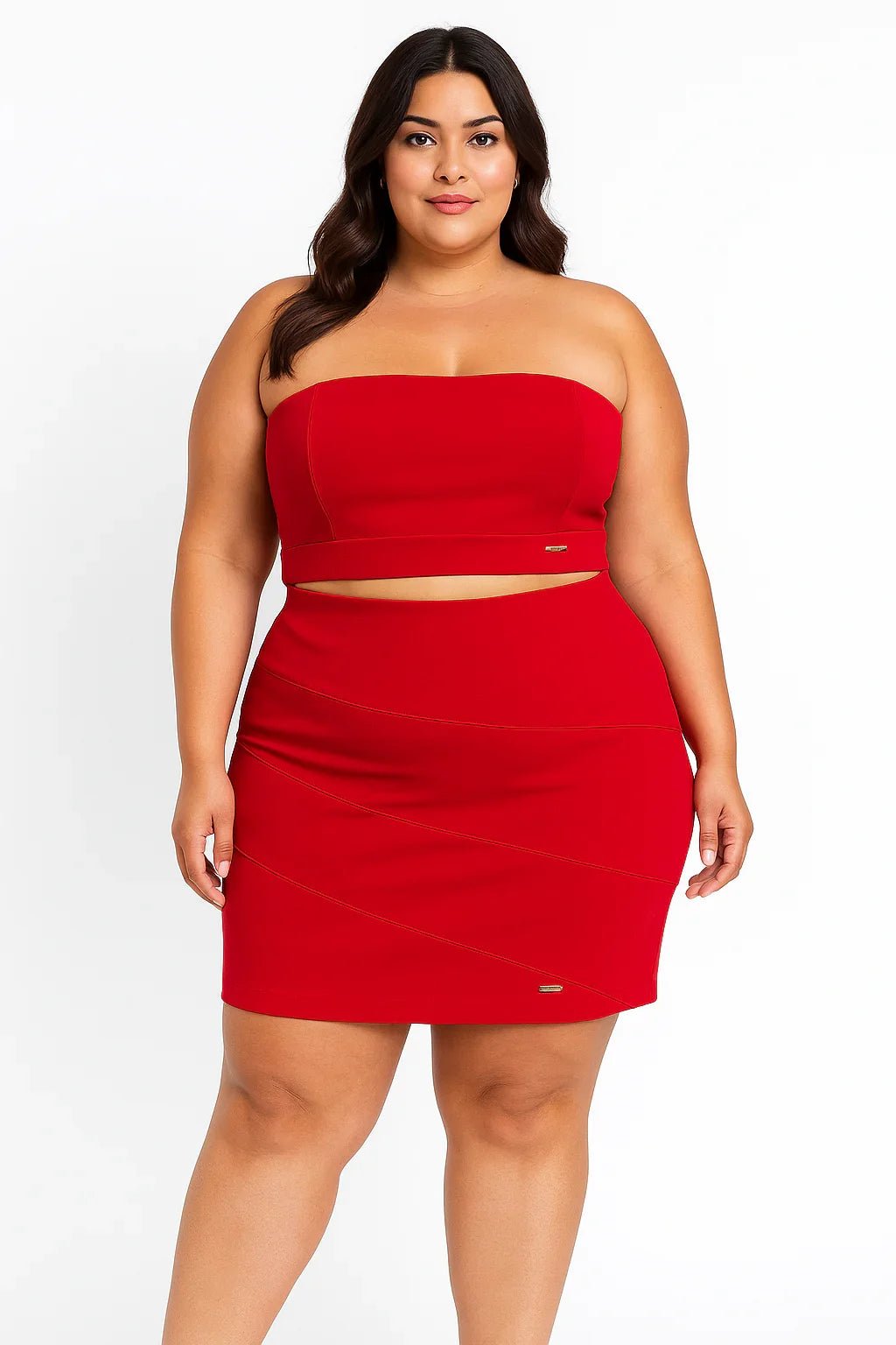 Saia Estruturada Justa Plus Size Fofofinha - Leon Elegance