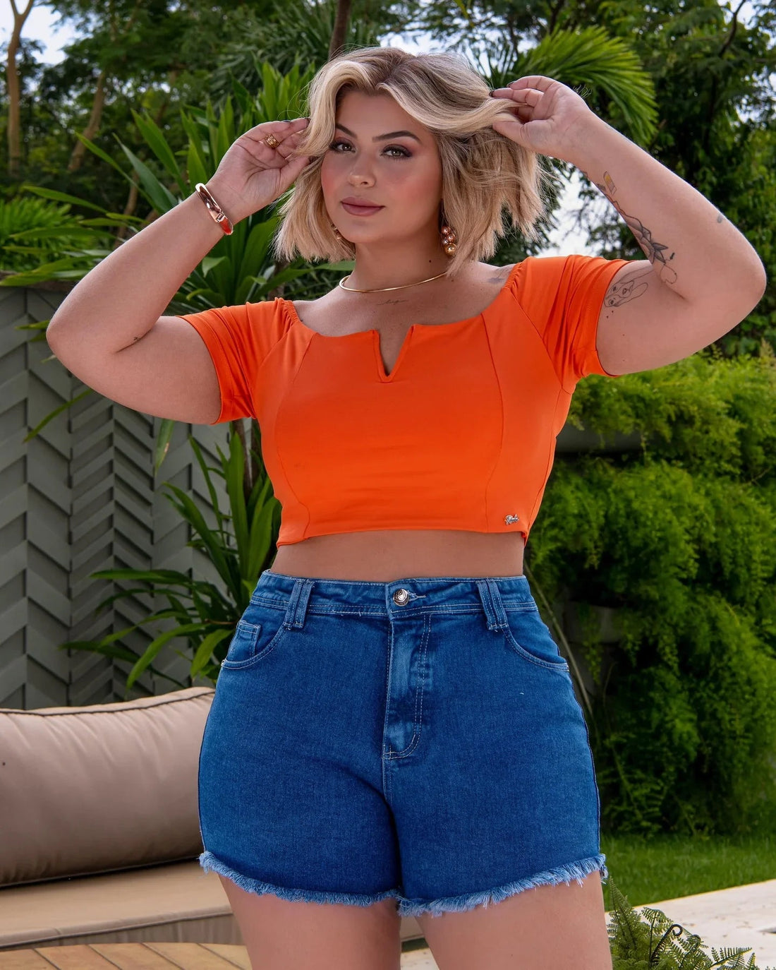 Short Jeans Azul FoFinha - Leon Elegance