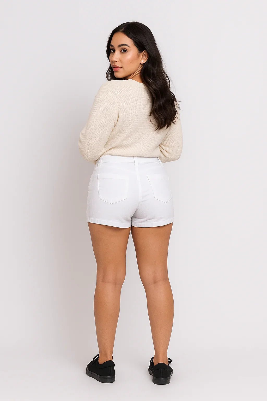 Shorts Jeans Feminino Branco sawary - Leon Elegance