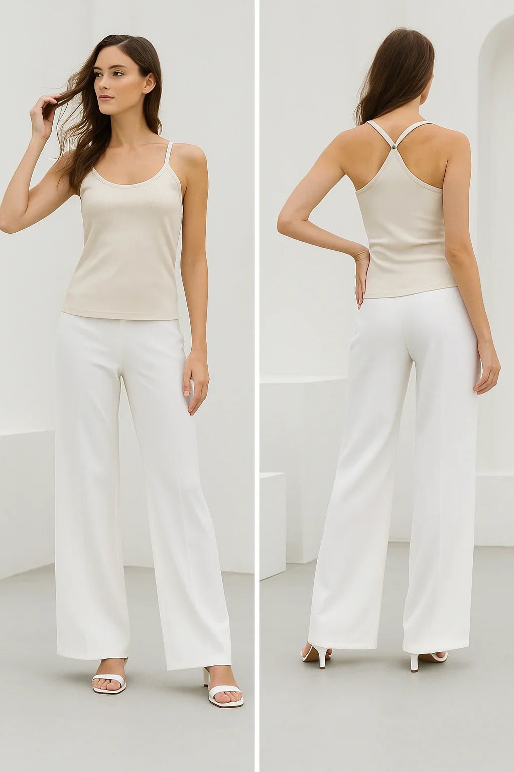 Top Feminino Canelado com Alças Finas k2b - Leon Elegance