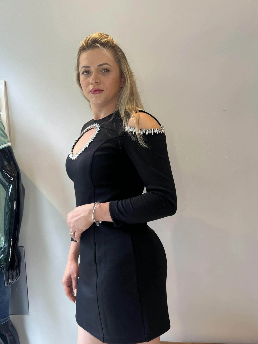 Vestido Curto Preto Tufi Duek com Pedraria - Leon Elegance