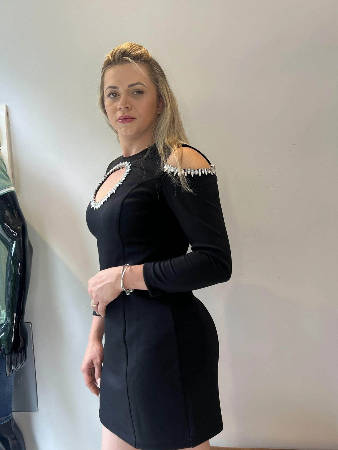 Vestido Curto Preto Tufi Duek com Pedraria - Leon Elegance