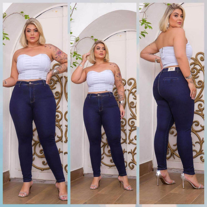 Calça Jeans Skinny com Bolso Embutido Leon - Leon Elegance
